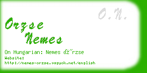 orzse nemes business card